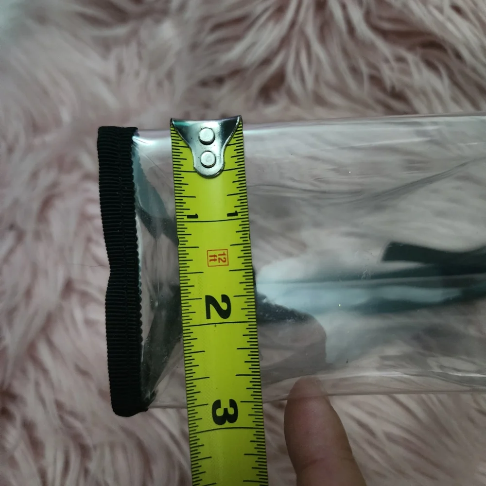 Victoria's Secret clear jelly plastic makeup cosmetic travel bag clutch